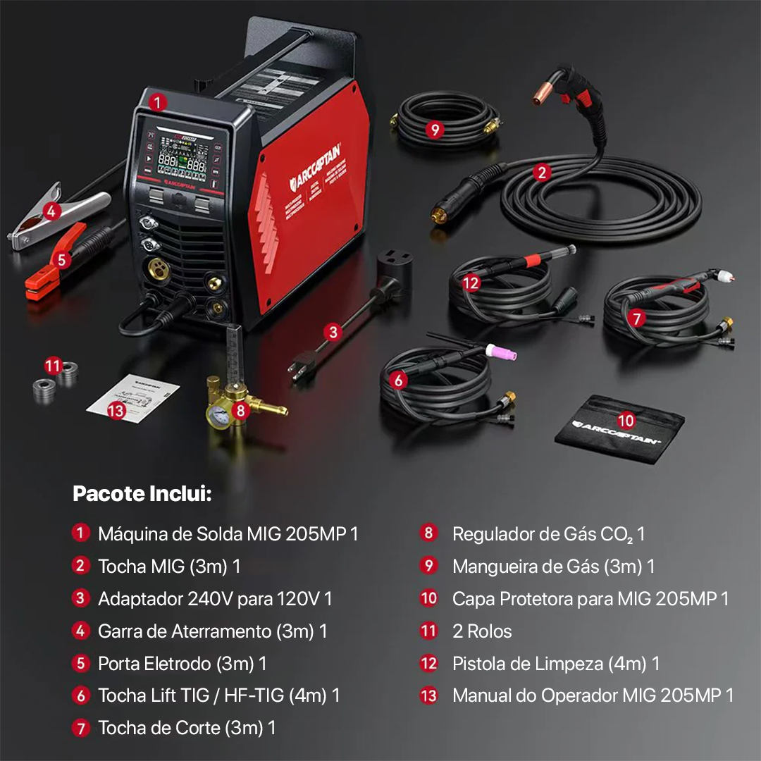Máquina de Solda e Corte MIG205MP